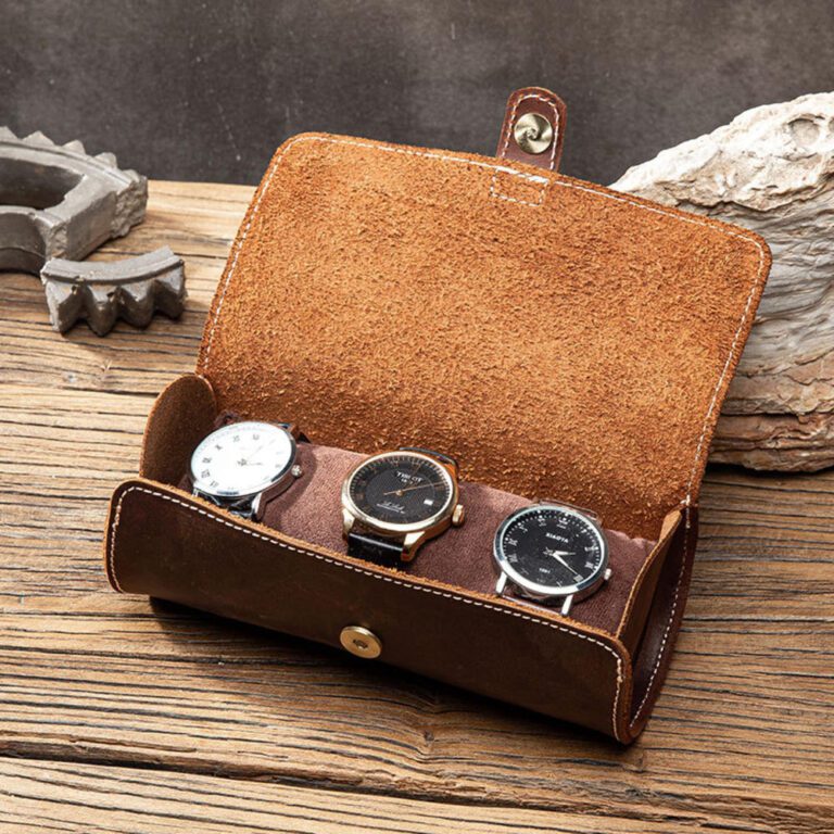 Premium Leather Watch Case